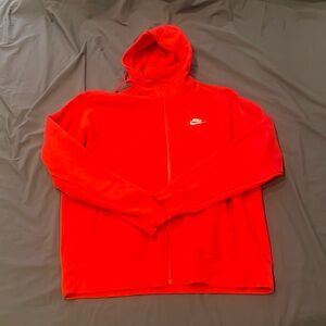 Red Nike Zip Up Hoodie